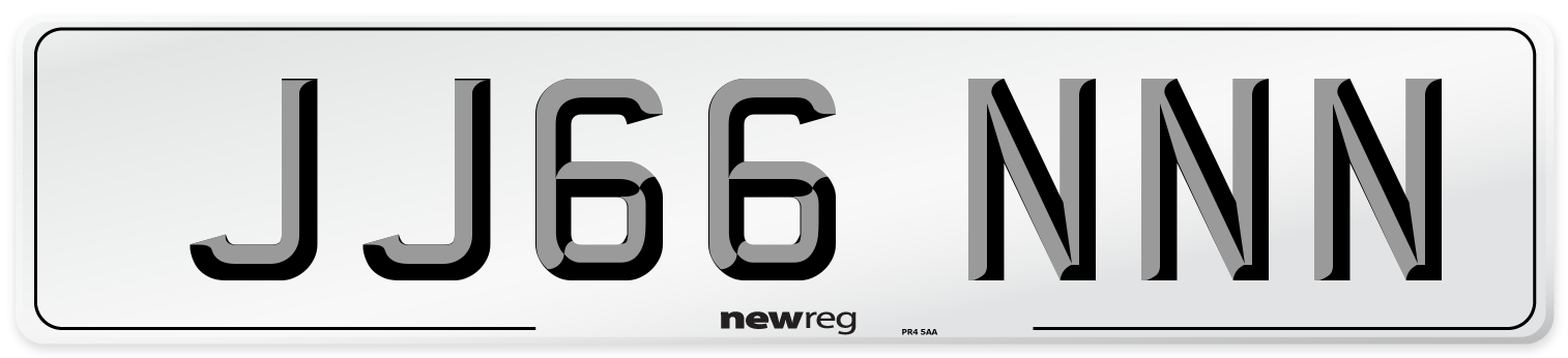 JJ66 NNN Number Plate from New Reg